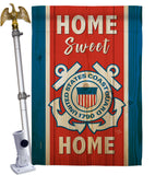 Home Sweet Coast Guard - Military Americana Vertical Impressions Decorative Flags HG108453 Made In USA