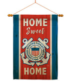 Home Sweet Coast Guard - Military Americana Vertical Impressions Decorative Flags HG108453 Made In USA