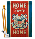 Home Sweet Coast Guard - Military Americana Vertical Impressions Decorative Flags HG108453 Made In USA