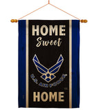 Home Sweet Air Force - Military Americana Vertical Impressions Decorative Flags HG108454 Made In USA