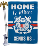 Home is Where Coast Guard - Military Americana Vertical Impressions Decorative Flags HG108459 Made In USA