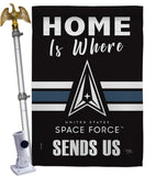 Home is Where Spece Force - Military Americana Vertical Impressions Decorative Flags HG108461 Made In USA