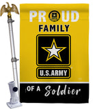 Proud Family Soldier - Military Americana Vertical Impressions Decorative Flags HG108462 Made In USA