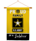 Proud Family Soldier - Military Americana Vertical Impressions Decorative Flags HG108462 Made In USA