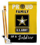 Proud Family Soldier - Military Americana Vertical Impressions Decorative Flags HG108462 Made In USA