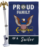 Proud Family Sailor - Military Americana Vertical Impressions Decorative Flags HG108463 Made In USA