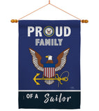 Proud Family Sailor - Military Americana Vertical Impressions Decorative Flags HG108463 Made In USA