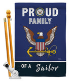 Proud Family Sailor - Military Americana Vertical Impressions Decorative Flags HG108463 Made In USA