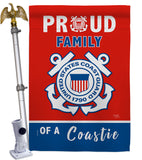 Proud Family Coastie - Military Americana Vertical Impressions Decorative Flags HG108465 Made In USA