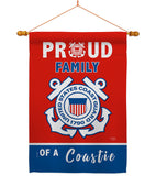 Proud Family Coastie - Military Americana Vertical Impressions Decorative Flags HG108465 Made In USA