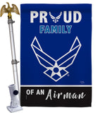 Proud Family Airman - Military Americana Vertical Impressions Decorative Flags HG108466 Made In USA