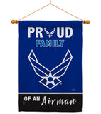 Proud Family Airman - Military Americana Vertical Impressions Decorative Flags HG108466 Made In USA