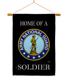 Home of National Guard Soldier - Military Americana Vertical Impressions Decorative Flags HG108468 Made In USA