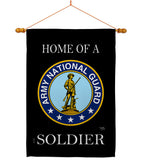 Home of National Guard Soldier - Military Americana Vertical Impressions Decorative Flags HG108468 Made In USA