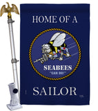 Home of Seabees Sailor - Military Americana Vertical Impressions Decorative Flags HG108469 Made In USA