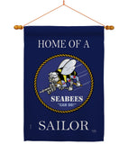 Home of Seabees Sailor - Military Americana Vertical Impressions Decorative Flags HG108469 Made In USA