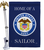 Home of Navy Sailor - Military Americana Vertical Impressions Decorative Flags HG108471 Made In USA