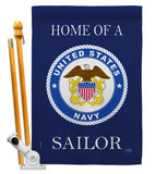 Home of Navy Sailor - Military Americana Vertical Impressions Decorative Flags HG108471 Made In USA