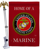 Home of Marine Corps - Military Americana Vertical Impressions Decorative Flags HG108473 Made In USA