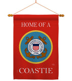 Home of Coastie - Military Americana Vertical Impressions Decorative Flags HG108474 Made In USA