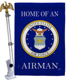 Home of Airman - Military Americana Vertical Impressions Decorative Flags HG108475 Made In USA