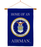 Home of Airman - Military Americana Vertical Impressions Decorative Flags HG108475 Made In USA