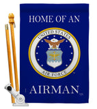 Home of Airman - Military Americana Vertical Impressions Decorative Flags HG108475 Made In USA