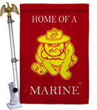 Home of Marine Dog - Military Americana Vertical Impressions Decorative Flags HG108476 Made In USA