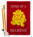 Home of Marine Dog - Military Americana Vertical Impressions Decorative Flags HG108476 Made In USA