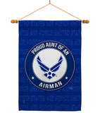 Proud Aunt Airman - Military Americana Vertical Impressions Decorative Flags HG108487 Made In USA