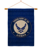 Proud Aunt Airman - Military Americana Vertical Impressions Decorative Flags HG108487 Made In USA