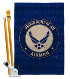 Proud Aunt Airman - Military Americana Vertical Impressions Decorative Flags HG108487 Made In USA