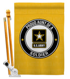 Proud Aunt Soldier - Military Americana Vertical Impressions Decorative Flags HG108488 Made In USA