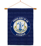 Air Force Proud Aunt Airman - Military Americana Vertical Impressions Decorative Flags HG108489 Made In USA