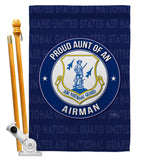 Air Force Proud Aunt Airman - Military Americana Vertical Impressions Decorative Flags HG108489 Made In USA