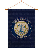 Air Force Proud Aunt Airman - Military Americana Vertical Impressions Decorative Flags HG108489 Made In USA