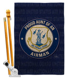 Air Force Proud Aunt Airman - Military Americana Vertical Impressions Decorative Flags HG108489 Made In USA