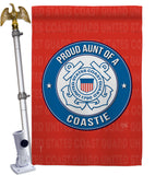 Proud Aunt Coastie - Military Americana Vertical Impressions Decorative Flags HG108490 Made In USA