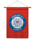 Proud Aunt Coastie - Military Americana Vertical Impressions Decorative Flags HG108490 Made In USA