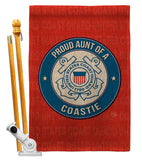 Proud Aunt Coastie - Military Americana Vertical Impressions Decorative Flags HG108490 Made In USA