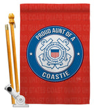 Proud Aunt Coastie - Military Americana Vertical Impressions Decorative Flags HG108490 Made In USA