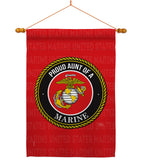 Proud Aunt Marines - Military Americana Vertical Impressions Decorative Flags HG108491 Made In USA