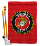 Proud Aunt Marines - Military Americana Vertical Impressions Decorative Flags HG108491 Made In USA