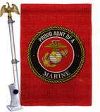 Proud Aunt Marines - Military Americana Vertical Impressions Decorative Flags HG108491 Made In USA