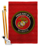 Proud Aunt Marines - Military Americana Vertical Impressions Decorative Flags HG108491 Made In USA