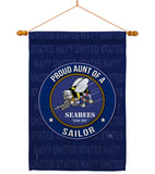 Seabees Proud Aunt Sailor - Military Americana Vertical Impressions Decorative Flags HG108494 Made In USA