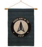 Proud Aunt USSF - Military Americana Vertical Impressions Decorative Flags HG108495 Made In USA