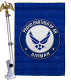 Proud Brother Airman - Military Americana Vertical Impressions Decorative Flags HG108496 Made In USA