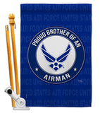 Proud Brother Airman - Military Americana Vertical Impressions Decorative Flags HG108496 Made In USA