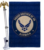 Proud Brother Airman - Military Americana Vertical Impressions Decorative Flags HG108496 Made In USA